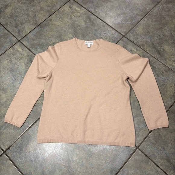 Charter Club Sweaters - Charter Club 2-Ply Tan 100% Cashmere Sweater Pullover Womens Sz L Career Minimal